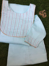 Sky Blue Cotton Suit Set